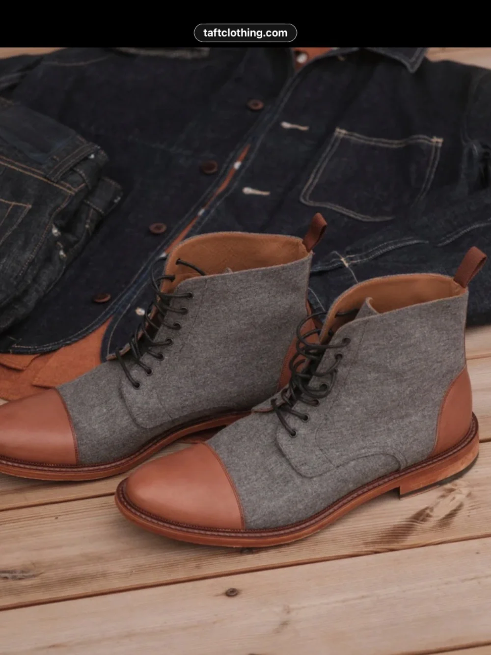 THE JACK BOOT IN GREY/BROWN